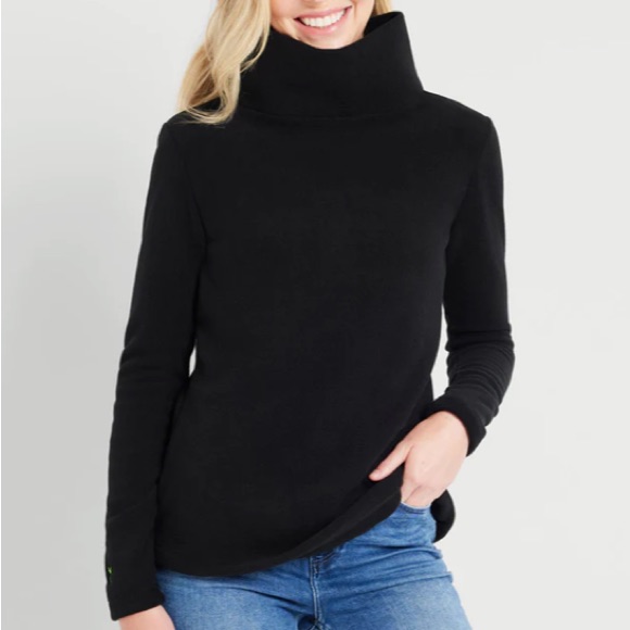 Greenpoint Turtleneck In Vello Fleece, Black, Medium